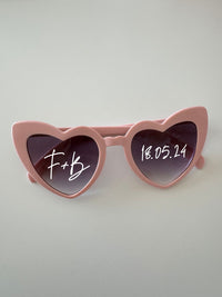 Lunettes de soleil cœur à personnaliser