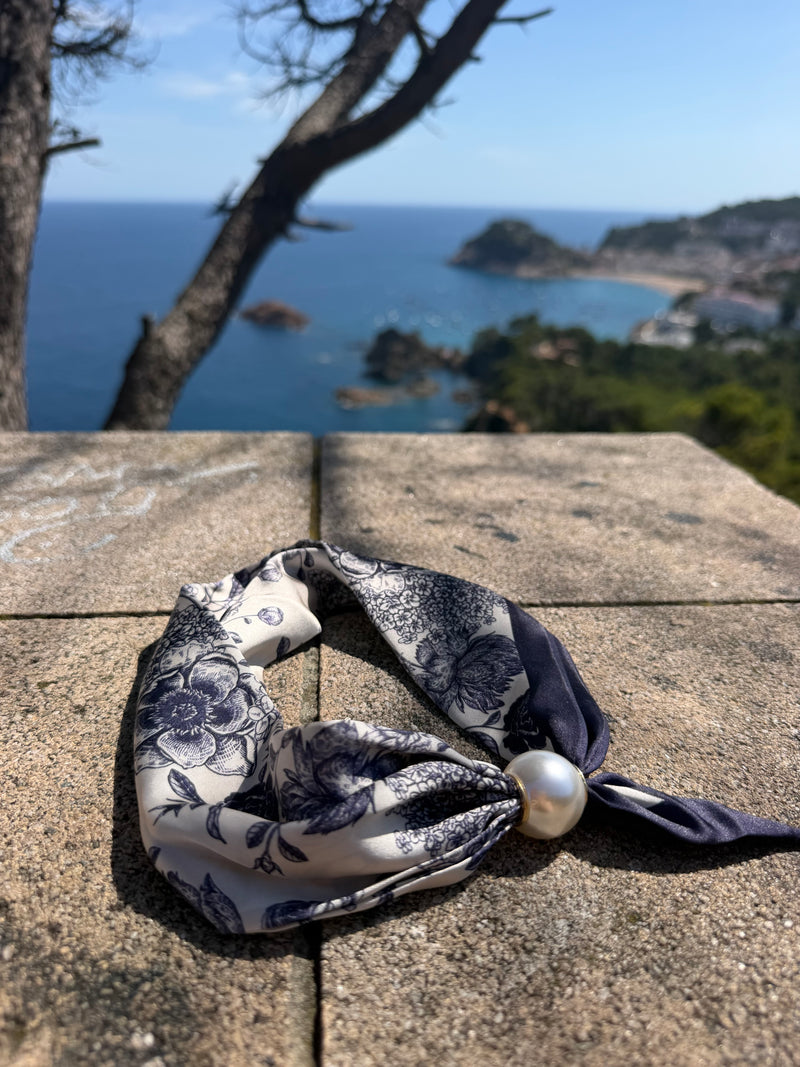 Foulard bijou — Bleu Porcelaine